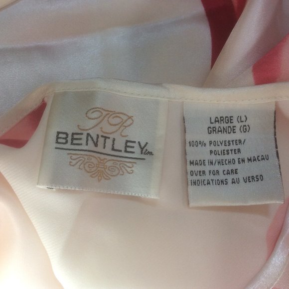 Vintage TR Bentley White with Pink and Red Hearts Slip Dress/Lingerie Size Large - Picture 3 of 4